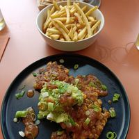 Fritters and Fries at Mercy Mercy Mercy in Bristol