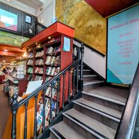 Above a bookshop at Pennyfeather Cafe in Kilkenny
