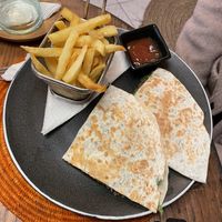 vegan quesadillas (70 dh)  at Retro Corner in Essaouira