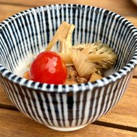 In-house pickled vegetables   at Aji Sushi in Hove