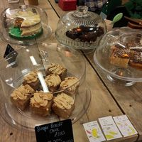 Several vegan cakes including gluten free 😲 at Busy V Bakery  in Bristol