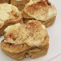 Cinnamon buns at Busy V Bakery  in Bristol