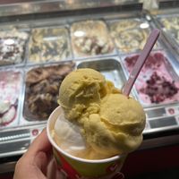 Mango sorbet.   at Valenciano in Nerja