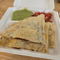 Soyrizo quesadillas at Sara's Mexican Food in San Diego