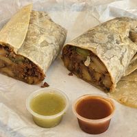 Axel's vegan burrito at Sara's Mexican Food in San Diego