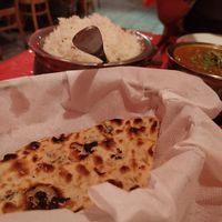 Naan coconut bread & rice at Tandoori Nights in Cairns
