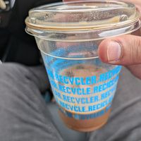 Iced mocha latte w/ oat milk at Pavia Gallery in Herring Cove