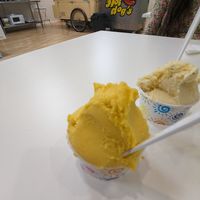 Mango sorbet at Chelado Mogán in Gran Canaria