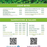 Menu at Hip and Pistol in Ilfracombe