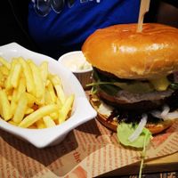 Beyond double cheeseburger at Hip and Pistol in Ilfracombe