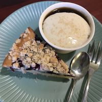 Blueberry cake and coffee jelly  at Gopinatha in Tokyo
