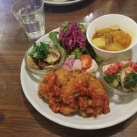 The food - the rice and soup that we got a bit after this photo at Gopinatha in Tokyo