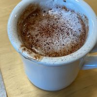 Cuppa cacao with added vanilla and made with coconut milk    at Dick Taylor Craft Chocolate in Eureka