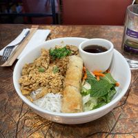 Vegan lemongrass vermicelli bun #Veganuary at Caphe Banh Mi in Alexandria