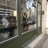 A calm oasis on a busy street  at Caphe Banh Mi in Alexandria
