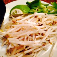 Pho fixings at Caphe Banh Mi in Alexandria