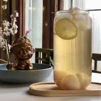 Jasmine and lychee drink   at NiHao Teahouse in Newcastle Upon Tyne