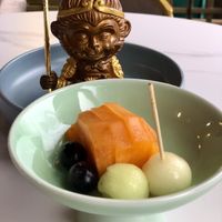 Fruit salad (complementary)  at NiHao Teahouse in Newcastle Upon Tyne