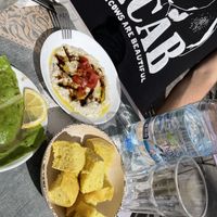 Babaganush e pane   at Zeit W Zaatar in Rome