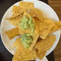 Nachos with guacamolee  at Mango & Caoba in Barcelona