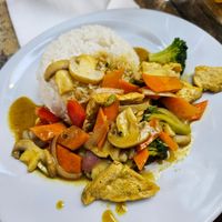 Tofu with curry sauce at Yu Family Kitchen in Amsterdam