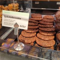 Vegan chocolate chip cookies  at Espresso House in Sarpsborg