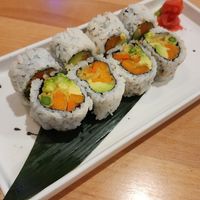 Veggie Tempura with avocado (ask without eel sauce) at Tokyo House Ramen & Sushi in Menifee