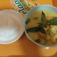 Curry Mushrooms and Soy at Veggie's in Vang Vieng