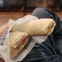 Vegan rolls at Greggs - St Pancras Station in North West London