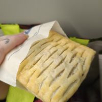 Steak bake at Greggs - St Pancras Station in North West London