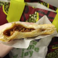 Steak beak at Greggs - St Pancras Station in North West London