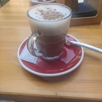 Oatmilk cappuccino at Loop Café in Tossa De Mar