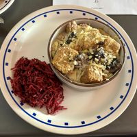 Mushroom bread and butter pudding   at Wilhelmina in Leamington Spa