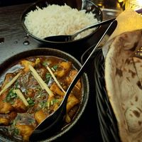 Aloo Gobi and roti at Leela Indian Restaurant  in Bergen