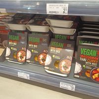 Several vegan meal at Kam Yuen Supermarket in Brussels