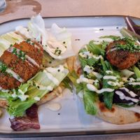 Vegan taco's at Amoodi Beach Bar Restaurant in Crete