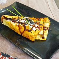 Wrap w/homemade cheese at Carmen Ragosta in Paris