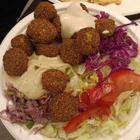 Falafel plate at La Terrasanta in Turin