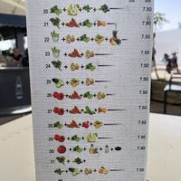 Menú  at Cafeteria Santo Zumo. Fruteria Zumeria in Lanzarote