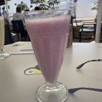 Batido de fresa  at Cafeteria Santo Zumo. Fruteria Zumeria in Lanzarote
