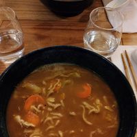 Curry ramen and miso ramen at Kenji Et Louise in Nantes