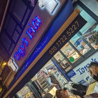 Outside at Tony's Pita in North West London