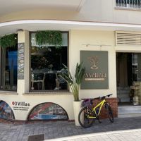 Corner seating inside   at Essència Brunch & Lunch in Menorca