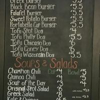 Vegetarian Menu at The Burger Spot in Plymouth