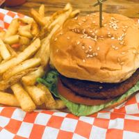 Beyond burger at The Burger Spot in Plymouth