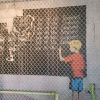 A bonus....a Banksy in the bar! at Habana Outpost in New Orleans
