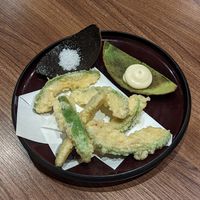 Avocado tempura - best tempura in my life! at Hokusai in Fukuoka
