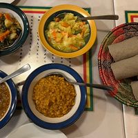 veg D set with shiro wot   at Queen Sheeba in Tokyo