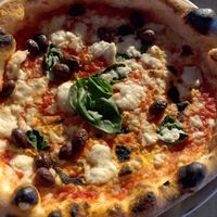 Margarita with vegan cheese (extra) and olives (extra) at Il Segreto Di Pulcinella in Gran Canaria