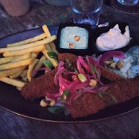 Fried aubergine at Warmoes in Utrecht